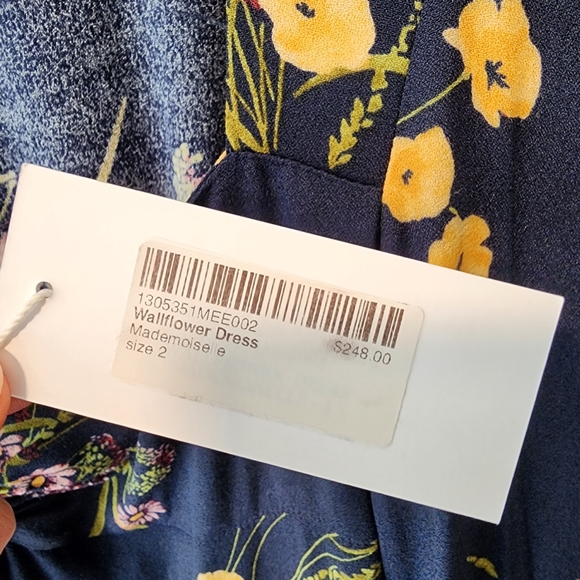 Reformation Wallflower Navy Floral Midi Dress - Picture 8 of 8